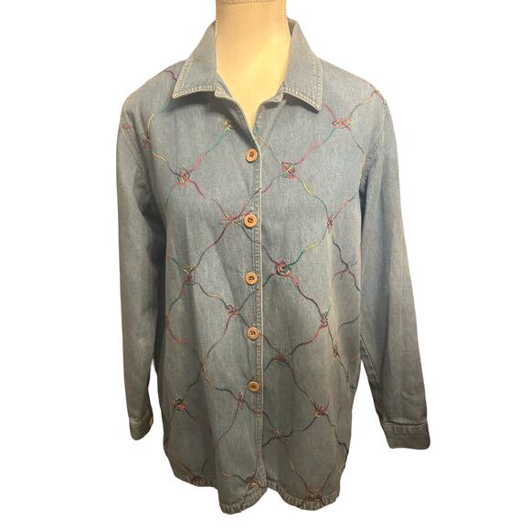 Vintage Embroidered Denim Shirt by Koret City Blues® - Picture 2 of 6